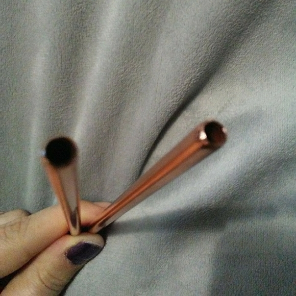 Set 2 Copper Toned Stainless Steel Short Cocktail Straws Cocktails Mixed Drinks - Picture 6 of 9